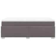 Боксспринг легло с матрак, сиво, 120x190 см изкуствена кожа