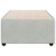 Рамка за легло без матрак, светлосива, 90x200 см, кадифе