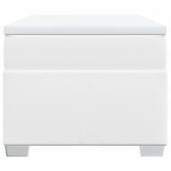 Боксспринг легло с матрак, бяло, 80x200 см, изкуствена кожа