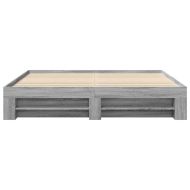 Рамка за легло без матрак сив сонома 180x200см инженерно дърво