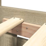 Рамка за легло с табла, дъб сонома, 160x200 см, инженерно дърво