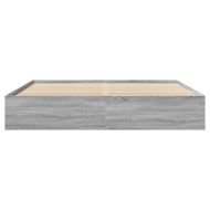 Рамка за легло без матрак сив сонома 180x200см инженерно дърво