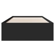 Рамка за легло, черна, 100x200 см, инженерно дърво