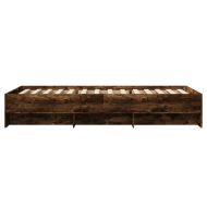 Рамка за легло без матрак опушен дъб 75x190 см инженерно дърво