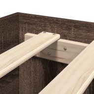 Рамка за легло, кафяв дъб, 135x190 см, инженерно дърво