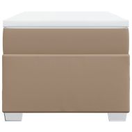 Боксспринг легло с матрак, капучино, 90x190 см, изкуствена кожа