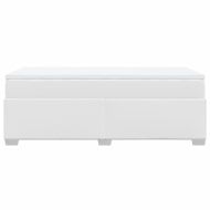 Боксспринг легло с матрак, бяло, 90x190 см изкуствена кожа