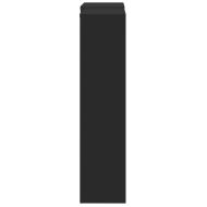 Капак за радиатор, черен, 205x21,5x83,5 см, инженерно дърво