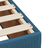 Рамка за легло, синя, 200x200 см, кадифе