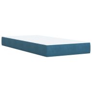 Боксспринг легло с матрак, синьо, 100x200 см, кадифе