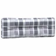 Палетни възглавници, 5 бр, сиво каре, текстил