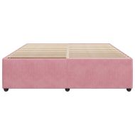 Рамка за легло, розова, 180x200 см, кадифе