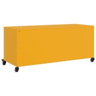 ТВ шкаф горчица жълто 100,5x39x43,5 см студеновалцувана стомана
