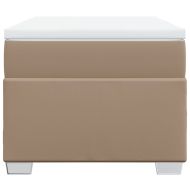 Боксспринг легло с матрак, капучино, 100x200см, изкуствена кожа