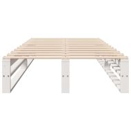 Рамка за легло без матрак, бял, 90x200 см, бор масив