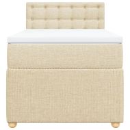 Боксспринг легло с матрак, кремава, 90x190 см, плат