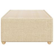 Рамка за легло без матрак, кремави, 90x190 см, плат