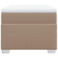 Боксспринг легло с матрак, капучино, 80x200 см, изкуствена кожа