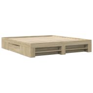 Рамка за легло без матрак сонома дъб 180x200 см инженерно дърво