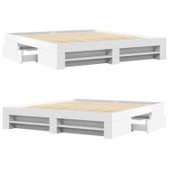 Рамка за легло без матрак Бяла 180x200 см инженерно дърво