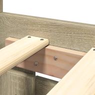 Рамка за легло с табла, дъб сонома, 180x200 см, инженерно дърво