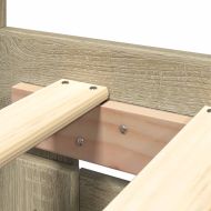 Рамка за легло с табла, дъб сонома, 150x200 см, инженерно дърво