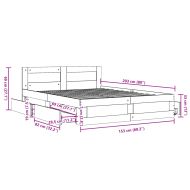 Рамка за легло с табла, дъб сонома, 150x200 см, инженерно дърво