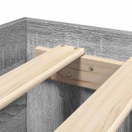 Рамка за легло, сив сонома, 200x200 см, инженерно дърво