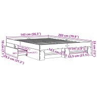 Рамка за легло без матрак сонома дъб 140x200 см инженерно дърво