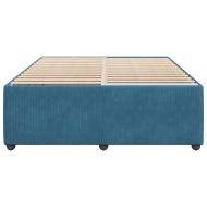 Рамка за легло, синя, 140x190 см, кадифе