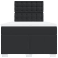 Боксспринг легло с матрак, черно, 120x190 см, изкуствена кожа