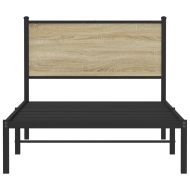 Метална рамка за легло, без матрак, сонома дъб, 100x200 см