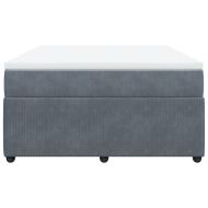 Боксспринг легло с матрак, тъмносиво, 160x200 см, кадифе