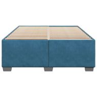 Рамка за легло, синя, 140x200 см, кадифе