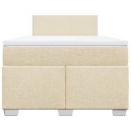 Боксспринг легло с матрак, кремаво, 120x190 см, плат