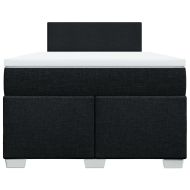 Боксспринг легло с матрак, черно, 120x200 см, плат