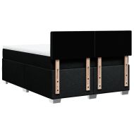 Боксспринг легло с матрак, черно, 160x200 см, плат