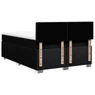 Боксспринг легло с матрак, черно, 160x200 см, плат