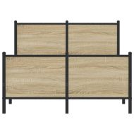 Метална рамка за легло, без матрак, сонома дъб, 120x200 см