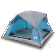 Кабинна къмпинг палатка, 4-местна, синя, водоустойчива