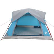 Кабинна къмпинг палатка, 4-местна, синя, водоустойчива