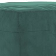 Комплект дивани от 4 части с възглавници, тъмнозелен, кадифе