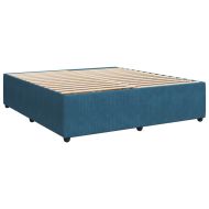 Боксспринг легло с матрак, синьо, 180x200 см, кадифе