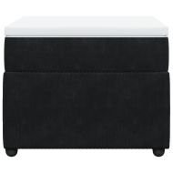 Боксспринг легло с матрак, черна, 90x190 см, кадифе