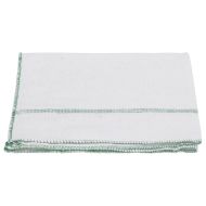 Кърпи за под 10 бр бели със зелени ивици 50x60 см