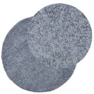 Шаги килим с дълъг косъм "PAMPLONA" модерен син Ø 80 см