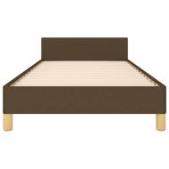 Рамка за легло без матрак, тъмнокафява, 100x200 см, плат