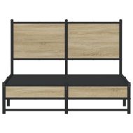 Метална рамка за легло, без матрак, дъб сонома, 120x190 см