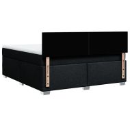 Боксспринг легло с матрак, черно, 180x200 см, плат