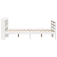 Рамка за легло с табла без матрак, бяла, 140x190 см